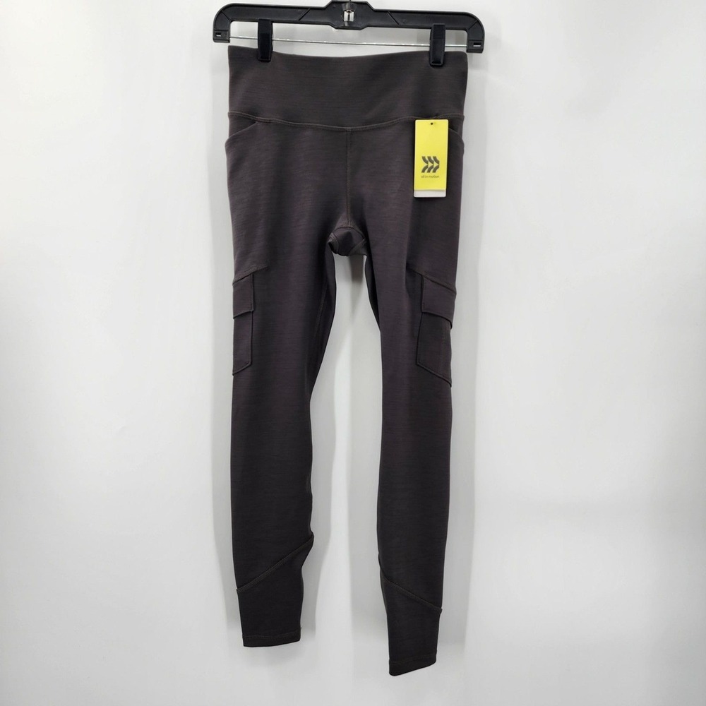 All In Motion High Rise Cargo Drawstring Quick Dry UPF 50+‎ Legging Gray Size XS